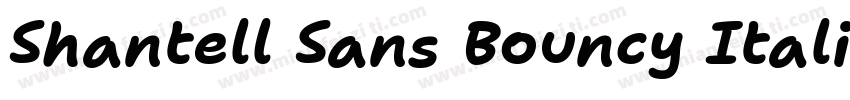 Shantell Sans Bouncy Italic字体转换